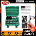 Podofo 1/2" Drive Socket Spanner Set 21PCS Multi-Tooth 6 12 Point External Socket Tool Kit for Auto Repair