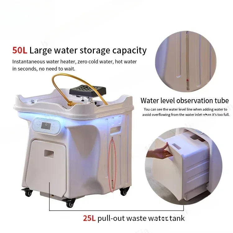 Portable Massage Spa Bed with Shampoo Sink - 220V Professional Wellness Massage Chairs Tidesmit