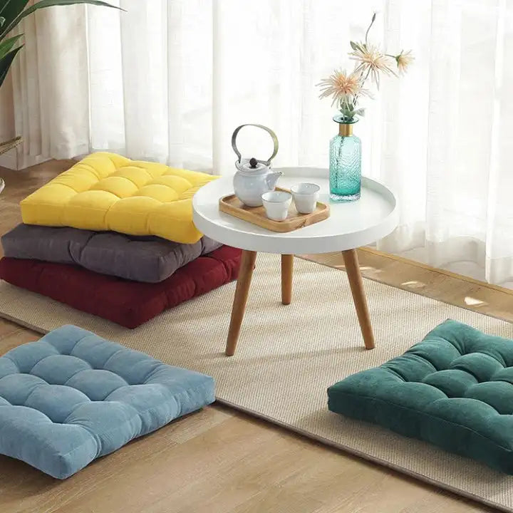 Big Square Corduroy Floor Seat Cushion Chair Cushions Tatami Meditation Yoga Thickened Windows Pad for Adults Seating Pillow
