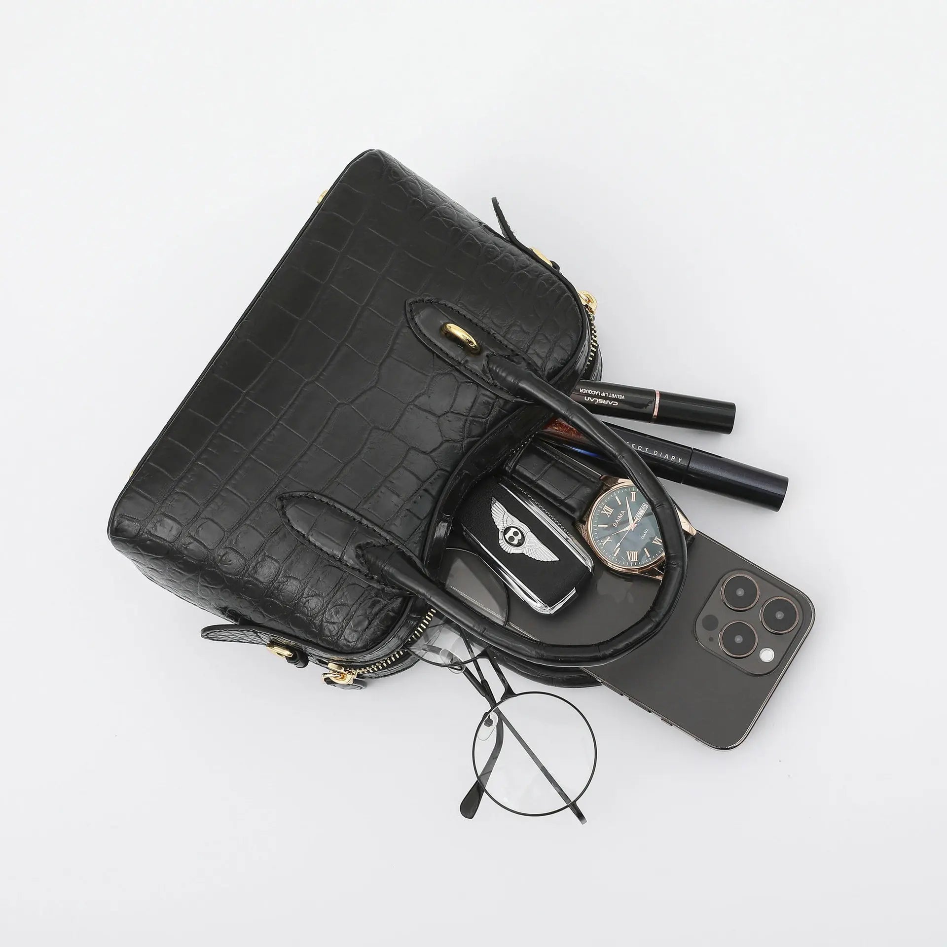 2025 New Design Fashion Crocodile Leather Women's Handbag Luxury Genuine Leather Lady Shoulder Bag Leisure Bag For Women 45