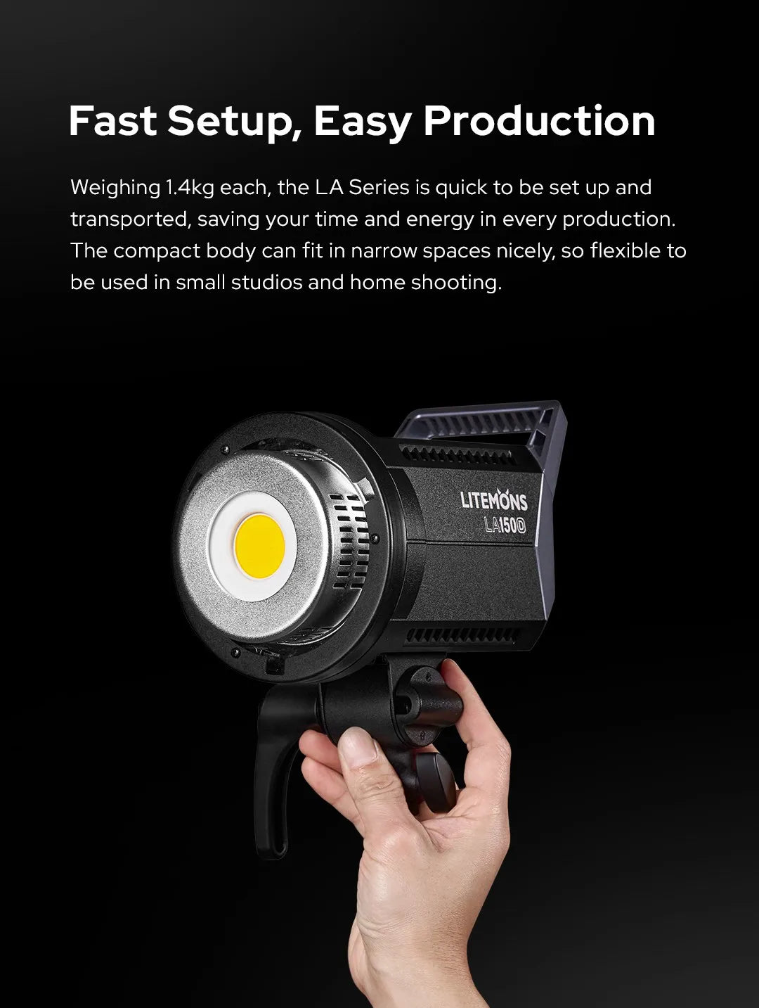 LED Video Light 230W Studio Lighting with Bowens Mount Tidesmit