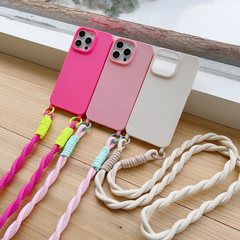 iPhone 16 Pro Max Crossbody Case with Shockproof Lanyard TPU Cover Tidesmit