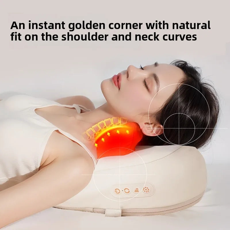 Shiatsu Neck and Shoulder Massager with Heat - Portable Relief Device Relaxation Treatment Tidesmit