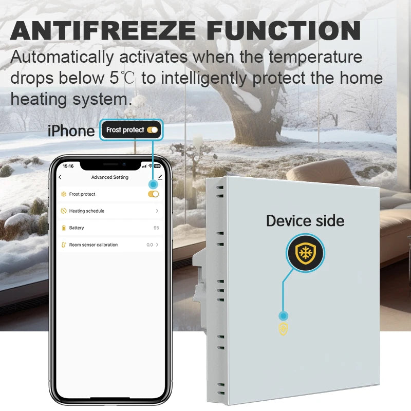 Smart Floor Heating Thermostat WiFi Tuya Temperature Controller Electric/Water/Gas Boiler Remote Thermoregulator Alexa Google