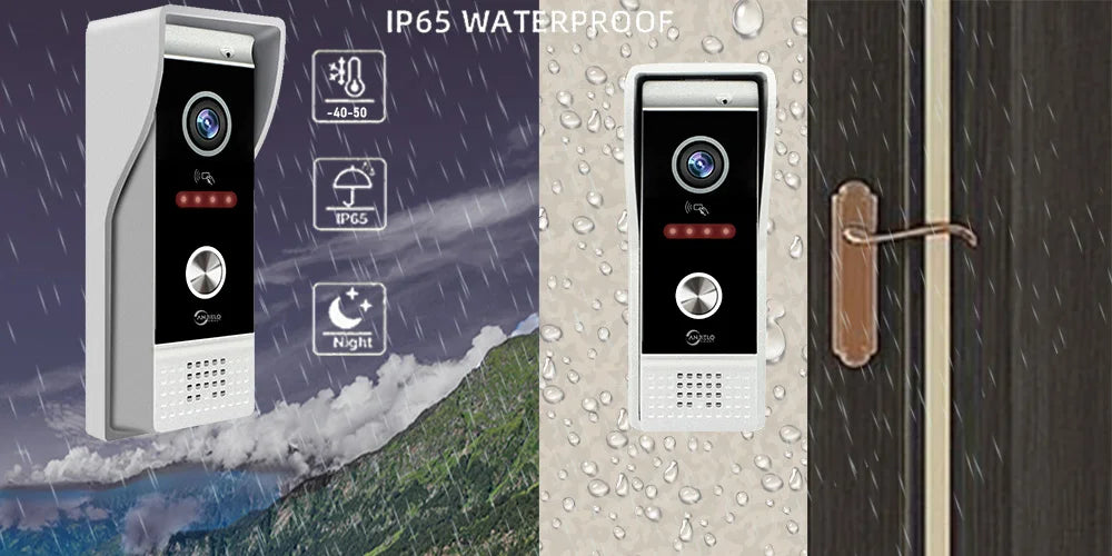NEW TUYA 7/10 Inch WiFi 1080P Four Wire System Video Intercom Smart Home APP Wireless Video DoorPhone RFID Access Control System