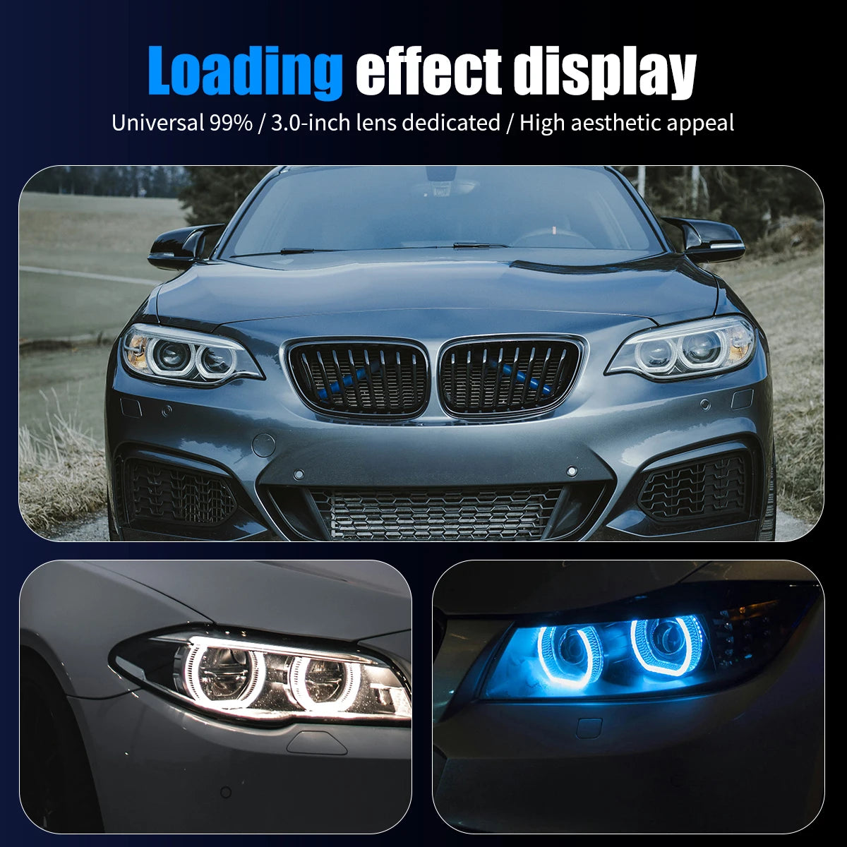 3 Inch LED Angel Eyes RGB Halo Ring Light with App Control - Tidesmit Tidesmit
