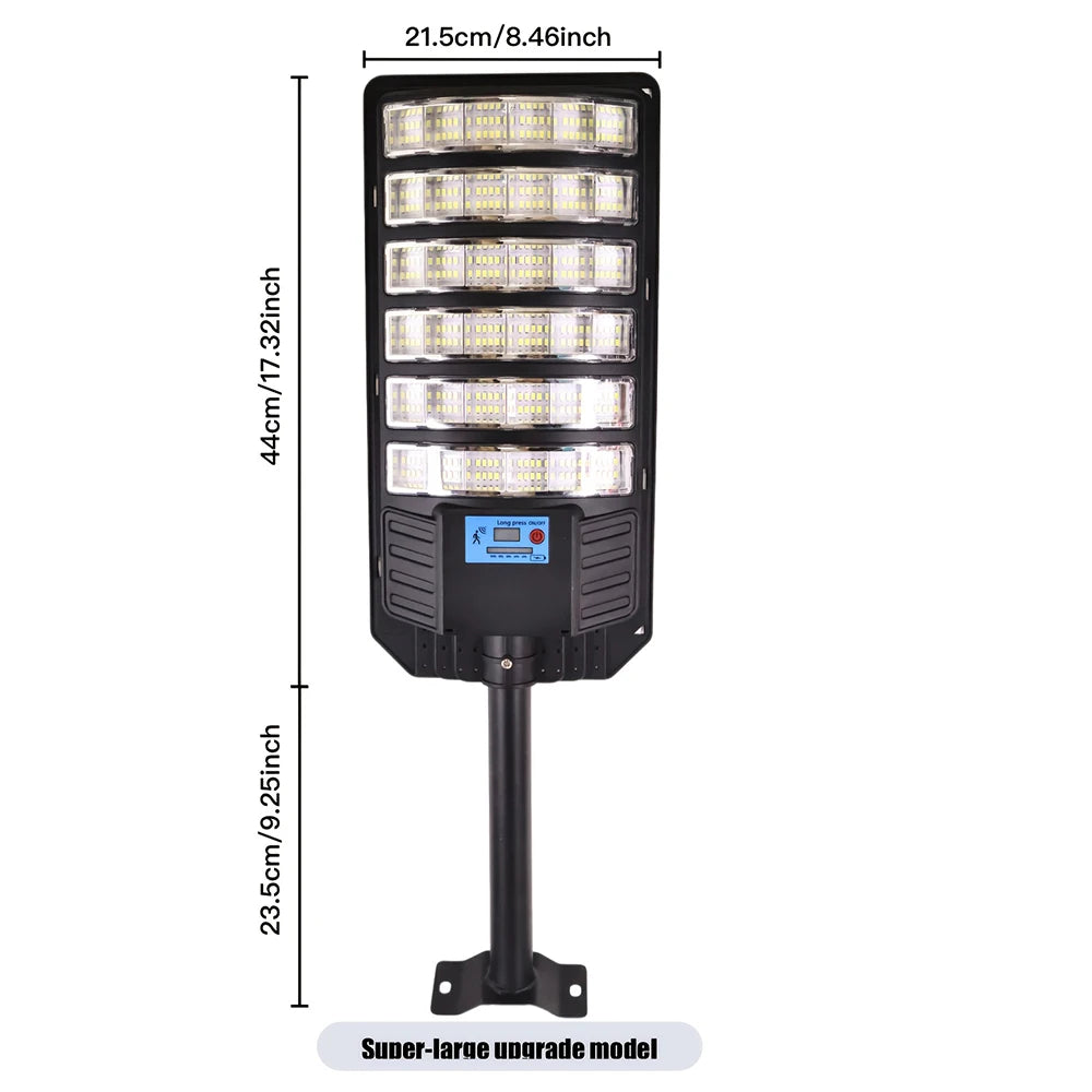 Super Bright Solar Light, 288 LED Outdoor Dusk To Dawn Solar Street Light, Road Area Lamp Waterproof Backyard Security Lighting