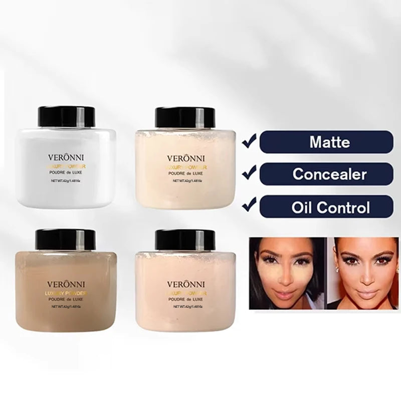 Tidesmit 6 color banana luxury loose powder for face makeup featuring oil control and smooth foundation finish