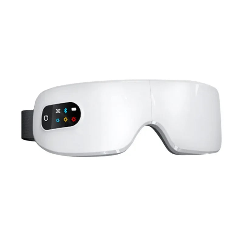 4D Eye Massager with Heat and Bluetooth - Portable Wellness Tool Relaxation Treatment White Tidesmit