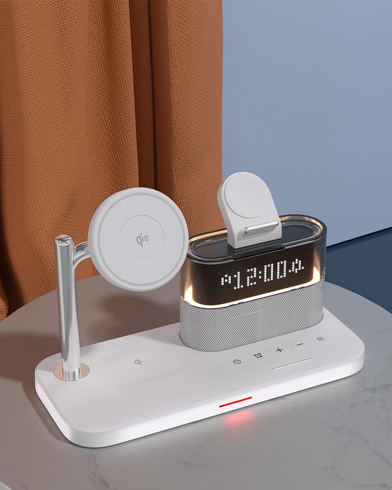Qi2 Wireless Charger with Alarm Clock & RGB Light - Tidesmit Tidesmit