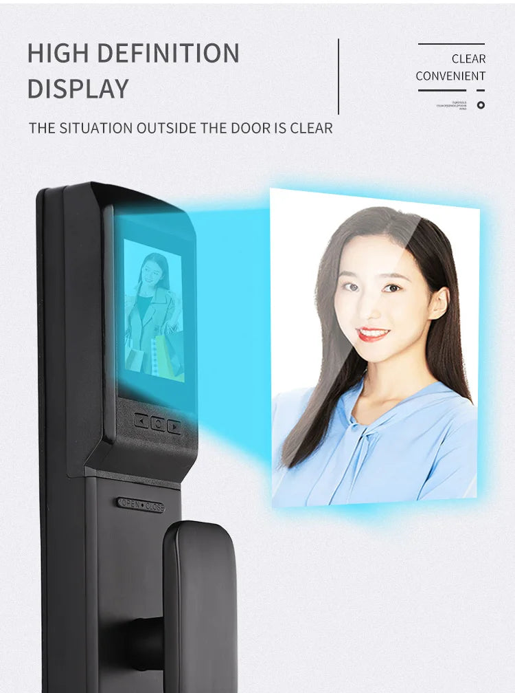 Digital Door Lock Competitive Price Fingerprint USmart Go APP Tuya Smart WiFi With Camera Smart Door Lock