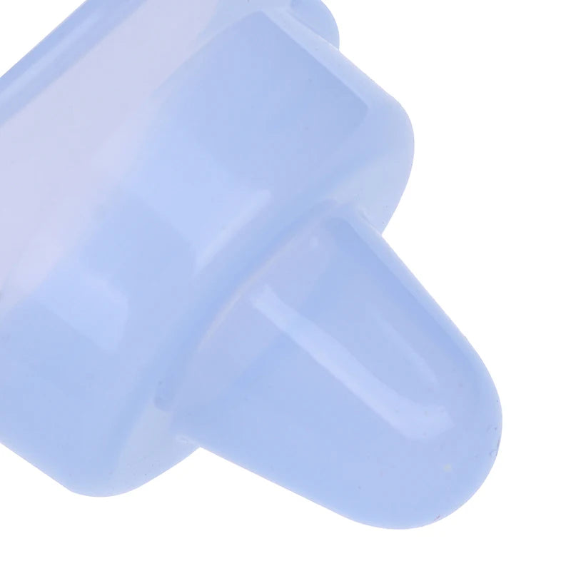 Soft blue silicone eye wash cup for daily eye cleaning, reusable medical-grade bath tool for home eye care.