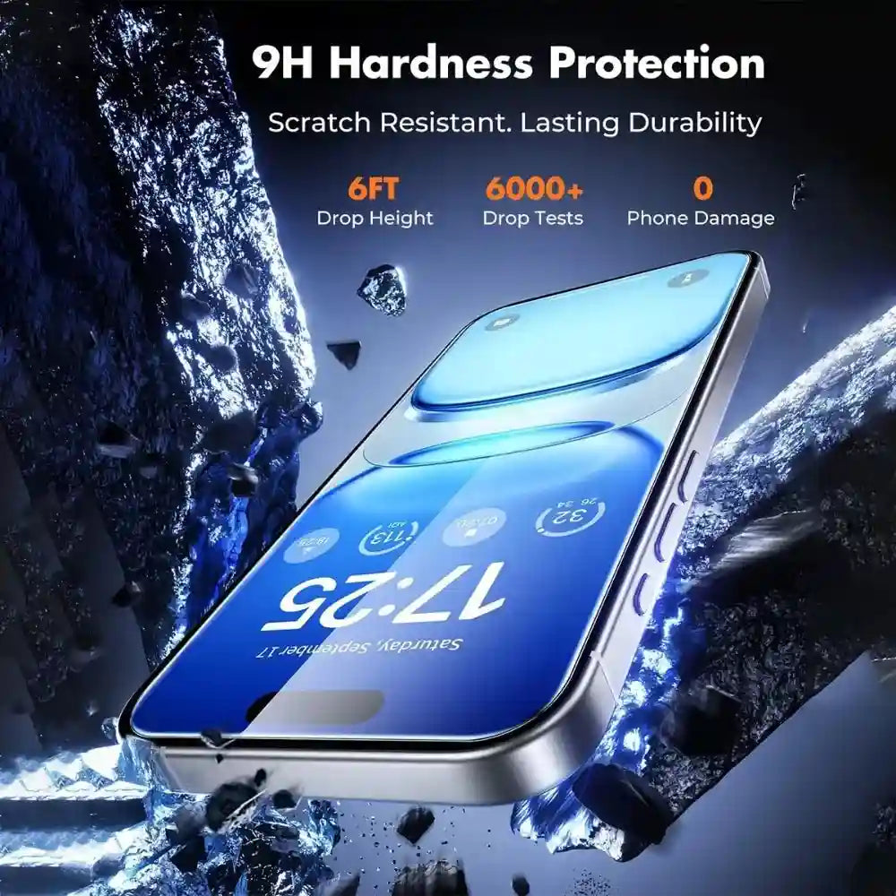 iPhone 17 Screen Protector Bundle: HD 9H Tempered Glass and Lens Guard AE Tidesmit