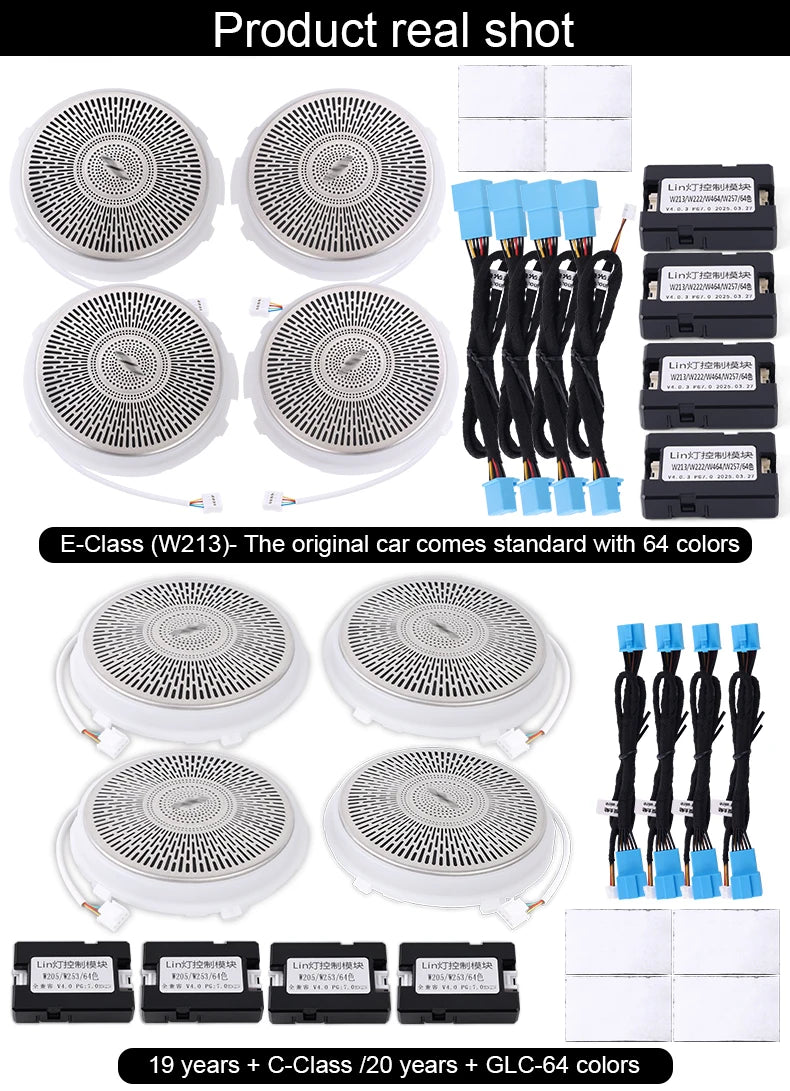 LED Ambient Speaker Covers for Mercedes Benz W205 W213 X253 Tidesmit