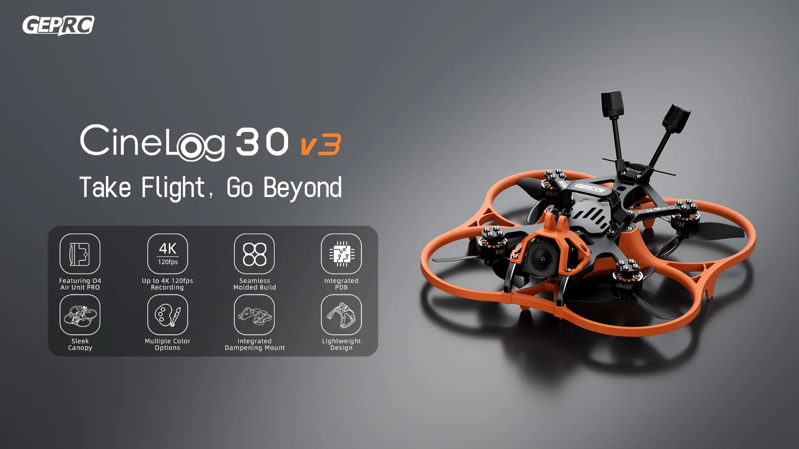 GEPRC Cinelog30 V3 FPV Drone with O4 Air Unit and F722 AIO Tidesmit