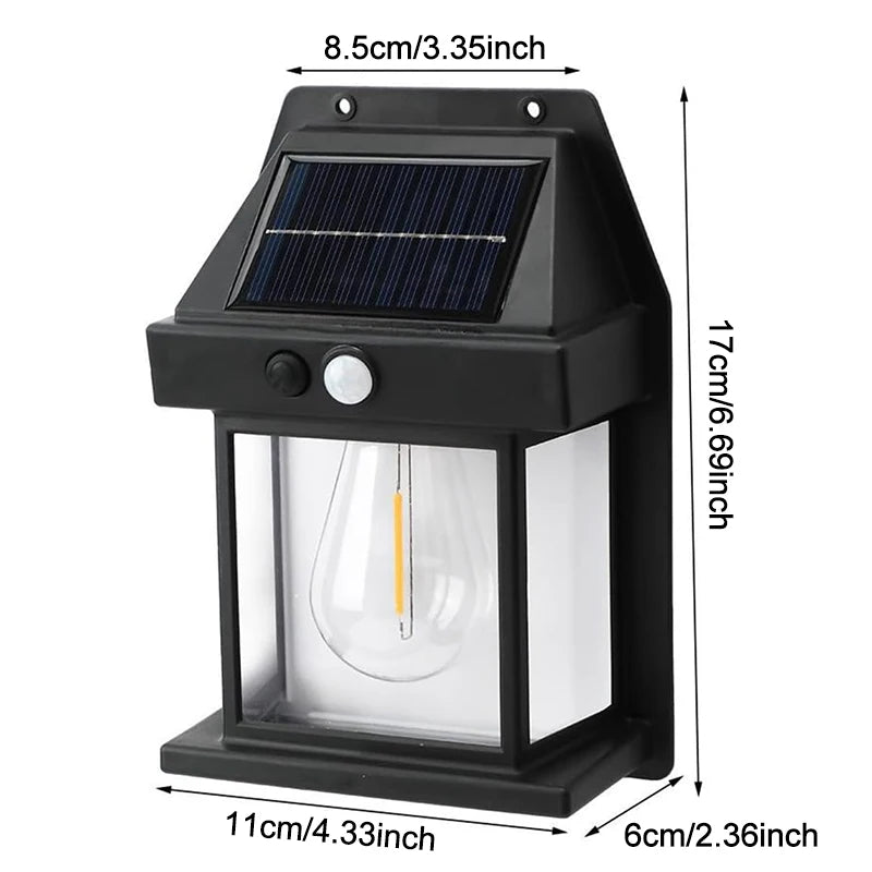 Solar Wall Lights Outdoor Dusk to Dawn Solar Motion Lights Outdoor Waterproof 3 Lighting Modes Wall Mount Light Sconces For Outside Patio Fence Yard Garage 2 Pack LED Street Light