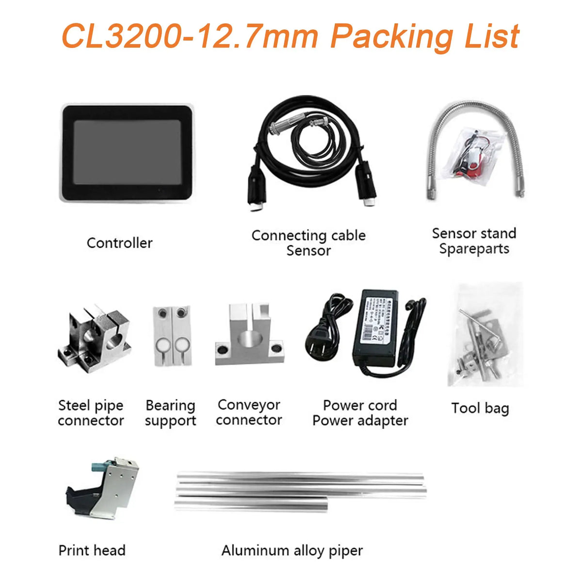 Cenliro CL3200 12.7/25.4mm Industrial Online Inkjet Printer with 4.3'' Screen for QR Barcode Batch Number Logo Date Coding