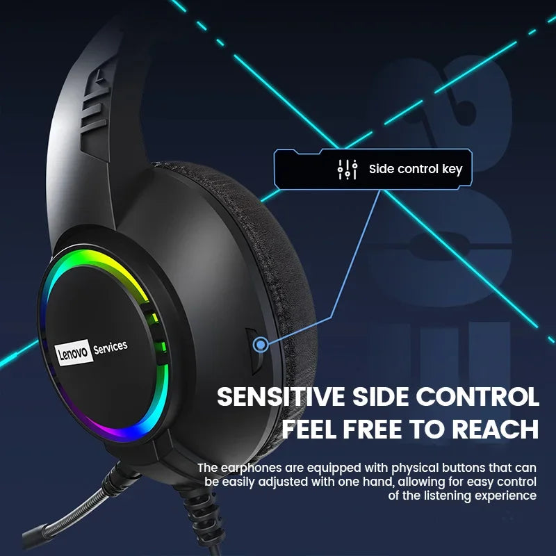 Wired Gaming Headset with 7.1 Surround Sound and RGB Lighting - E08 USB Tidesmit