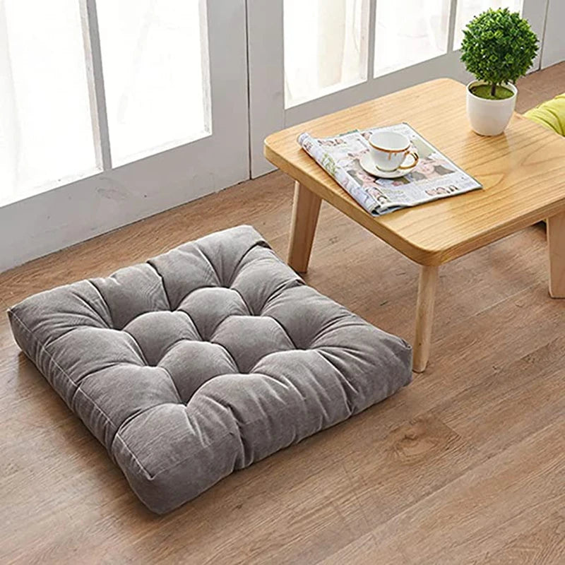 Big Square Corduroy Floor Seat Cushion Chair Cushions Tatami Meditation Yoga Thickened Windows Pad for Adults Seating Pillow