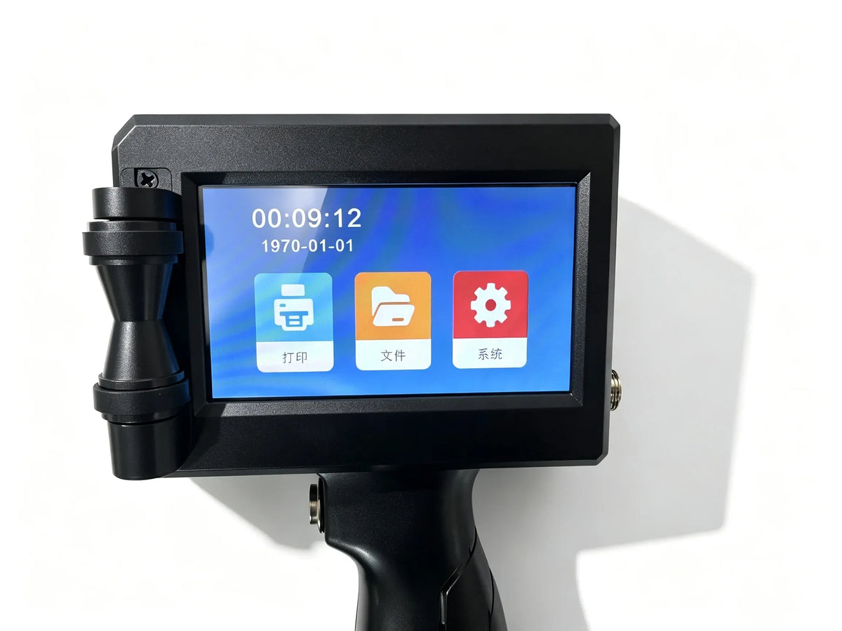Handheld Inkjet Printer 12.7/25.4mm for QR Barcode Batch Date Number Logo Expiry Date Coding Machine 25 Languages Non-encrypted