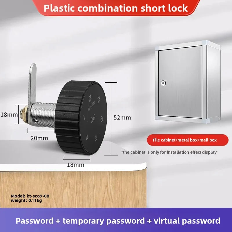 KOB Smart Cabinet Cam Lock - Remote Unlock Fingerprint Password Lock for Office Desk File Metal Cabinet Drawer