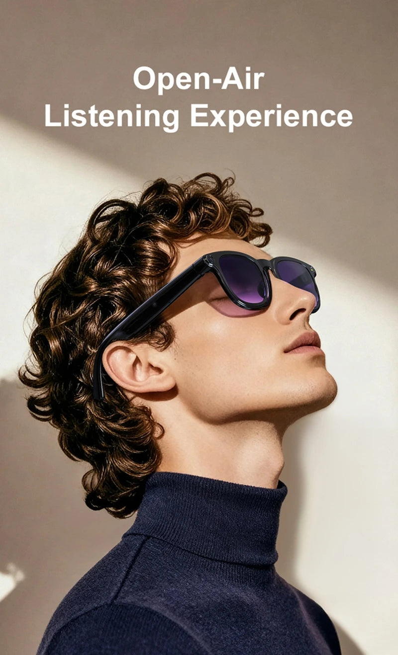 Smart Glasses with 8K Camera, Bluetooth Audio & 3-Lens Set Tidesmit