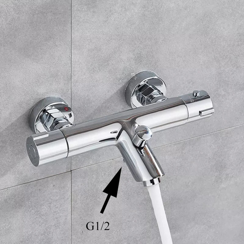 Thermostatic Shower Faucet Mixing Valve Thermostatic Faucet Shower Faucet Bathroom Combination Water Long Spout Bathtub Faucet