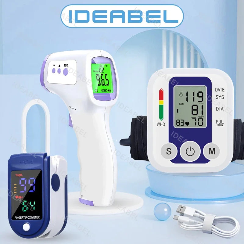 Tensiometer Heart Rate Pulse Meter BP Monitor Healthy Digital Arm Blood Pressure Meter Cuff Medical Automatic Pressure Tonometer