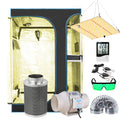BEYLSION New Growbox Complete Set Air Tent Grow With Dimmable LED Grow Lamps Centrifugal Fans Activated Carbon Air Filter Set