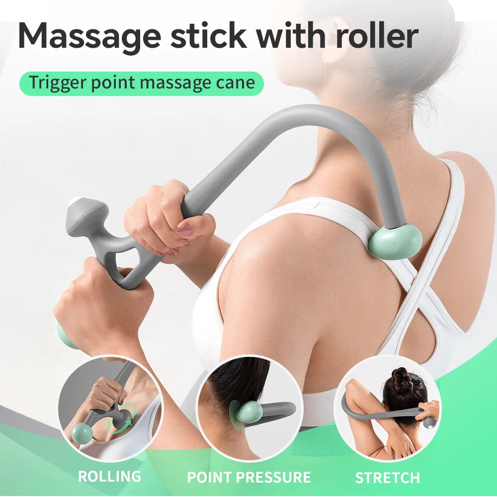 Trigger Point Back Massager - Portable Deep Tissue Muscle Relief Tool Back Massage Instrument Tidesmit