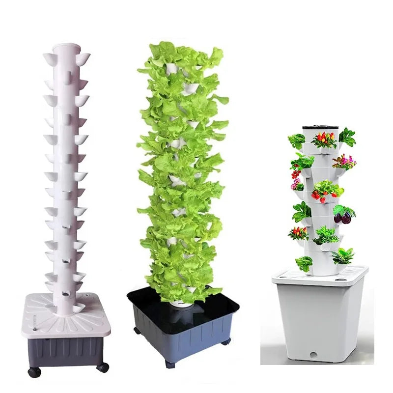 Hydroponic Growing System Garden Garden Indoor Balcony Vertical Tower Planters Soilless Culture Vegetable Grow Pot Kit DIY