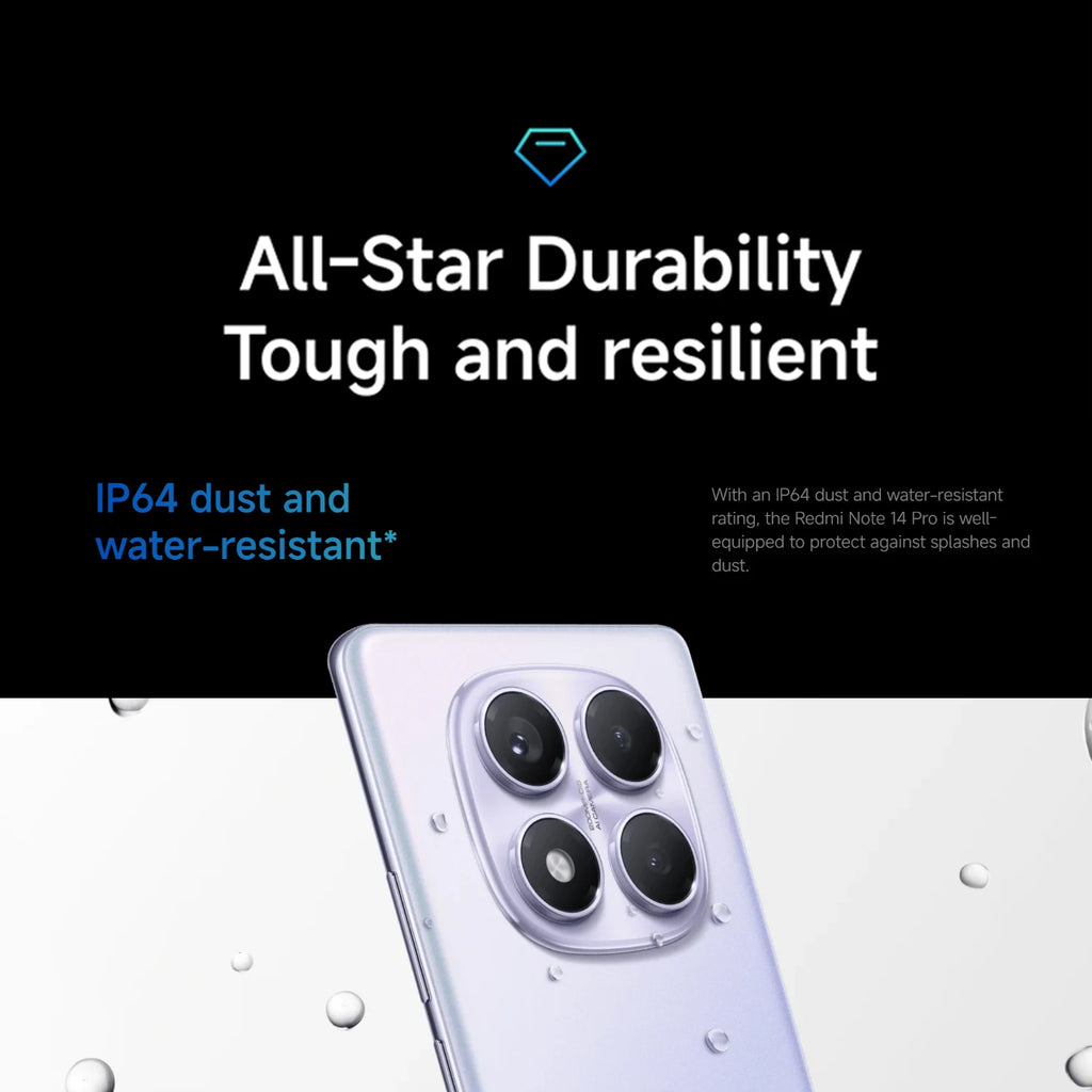 Xiaomi Redmi Note 14 Pro, 8+256GB Global Version, 120Hz 6.67"AMOLED Display, 200MP Camera, 5500mAh+45W Charge, Helio G100-Ultra