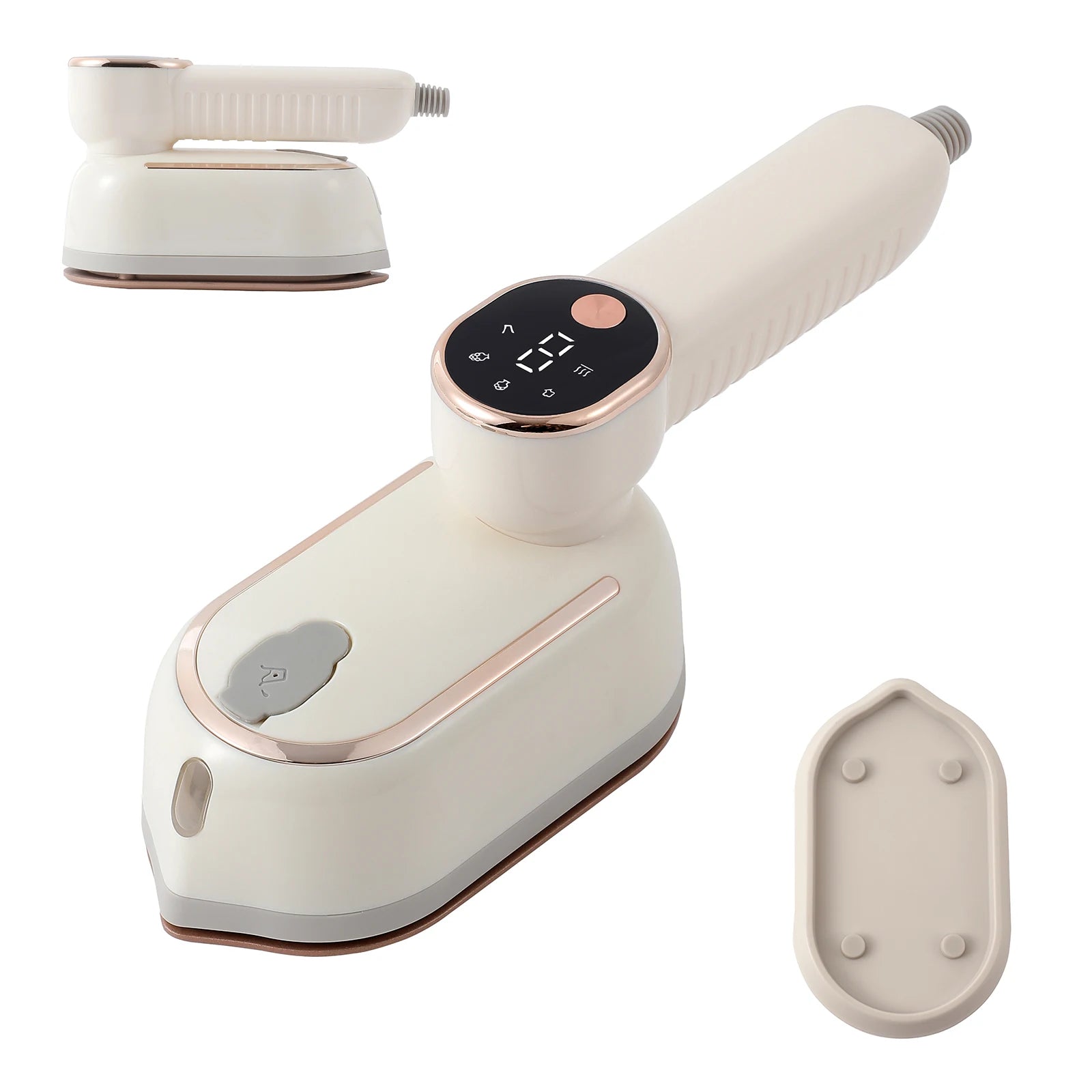Tidesmit portable handheld clothes steamer with foldable handle and 3 temperature gears for fast wrinkle removal