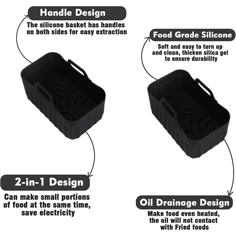 Air Fryer Accessories for COSORI 5.5L/6L/6.2L/6.4L, for Ninja AF180EU 6.2L Air Fryer Accessories Grill Rack Air Fryer Accesorios