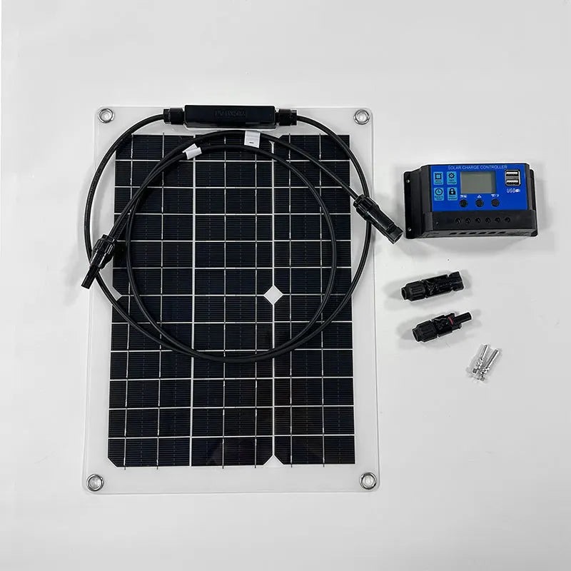 Ultimate Portable Power Bank: 500W/1000W Flexible Solar Panel for Off-Grid Marine & RV Use | 12V Charger with MC4 & Controller