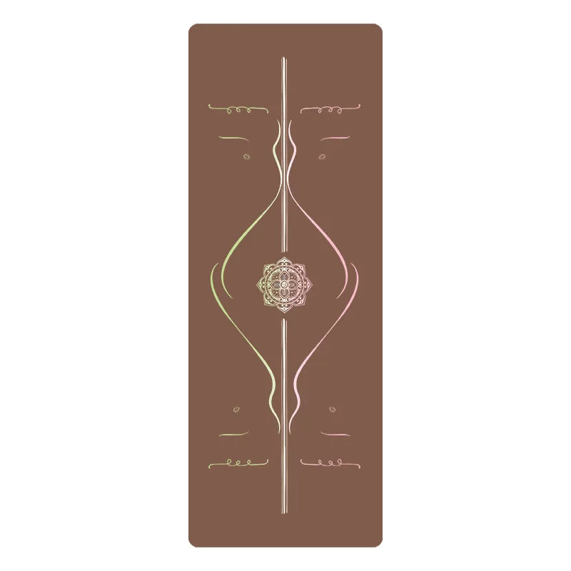 Professional PU Natural Rubber Yoga Mat, Non-Slip Grip Thickened Shock-Absorbing Exercise Dance Fitness Mat