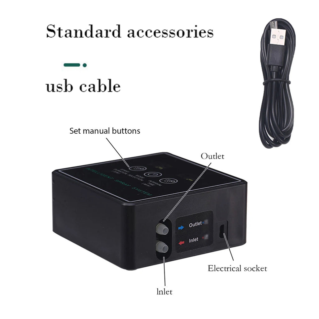 Touch Screen Automatic Mist Rainforest Spray Intelligent Ecological Cylinder Electronic Timer Sprinkler System Kit Control