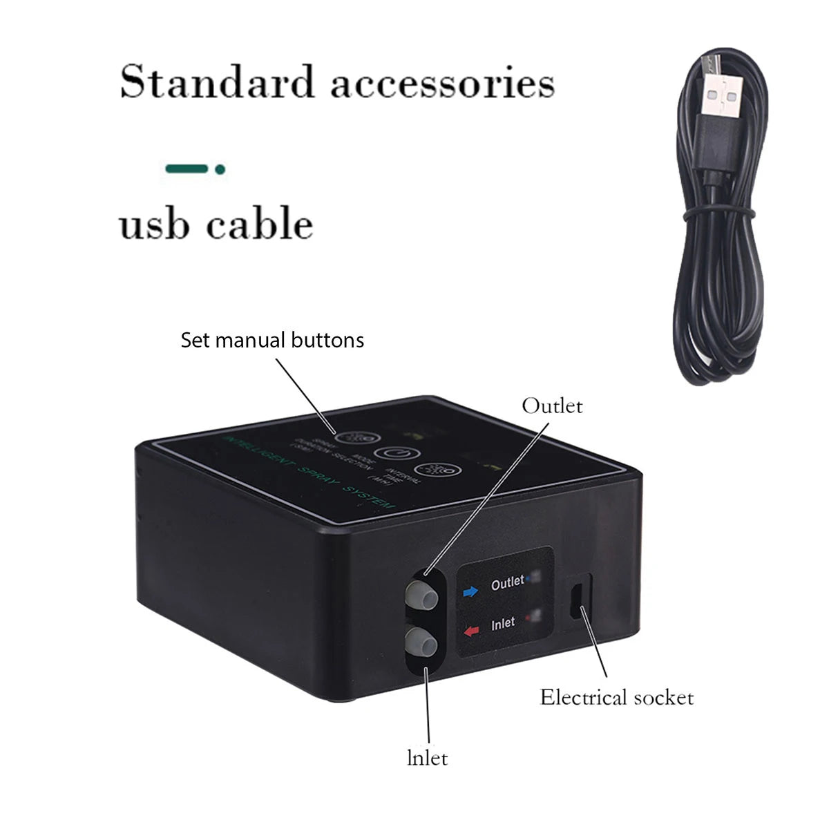 Touch Screen Automatic Mist Rainforest Spray Intelligent Ecological Cylinder Electronic Timer Sprinkler System Kit Control