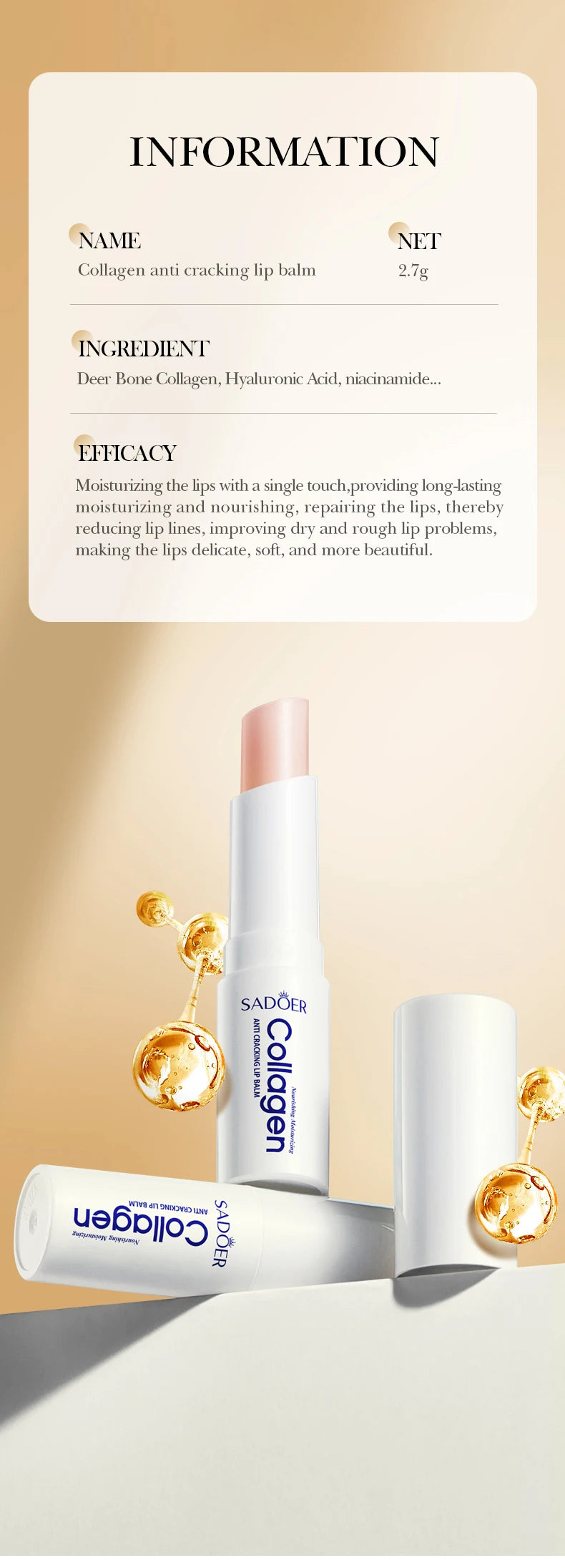 Moisturizing Lip Balm Treatment - 3 Pack Nourishing Care Lip Care Tidesmit