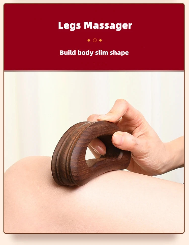 Gua Sha Wood Massage Tool for Lymphatic Drainage and Stress Relief Relaxation Treatment Tidesmit