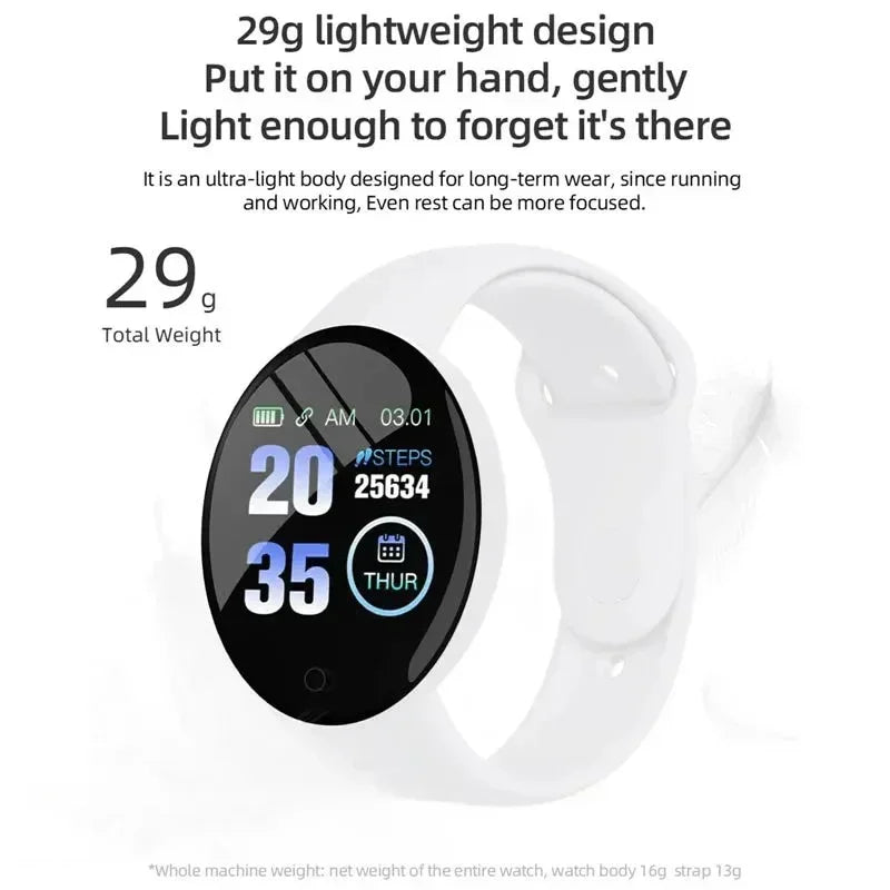 New D18 Smart Watch Circular Color Screen Multiple Sports Modes Call Information Reminder Photo Taking Music Smart Bracelet Gift