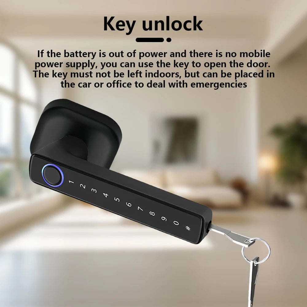 Fingerprint Door Lock: Tuya Bluetooth Smart Entry - M6 Series Tidesmit
