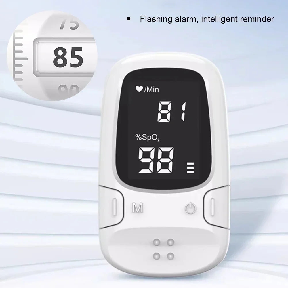 Finger Pulse Oximeter OLED Blood Oxygen Saturation Heart Rate Monitor Oxymeters Medical With Respiratory Digital Oximeter