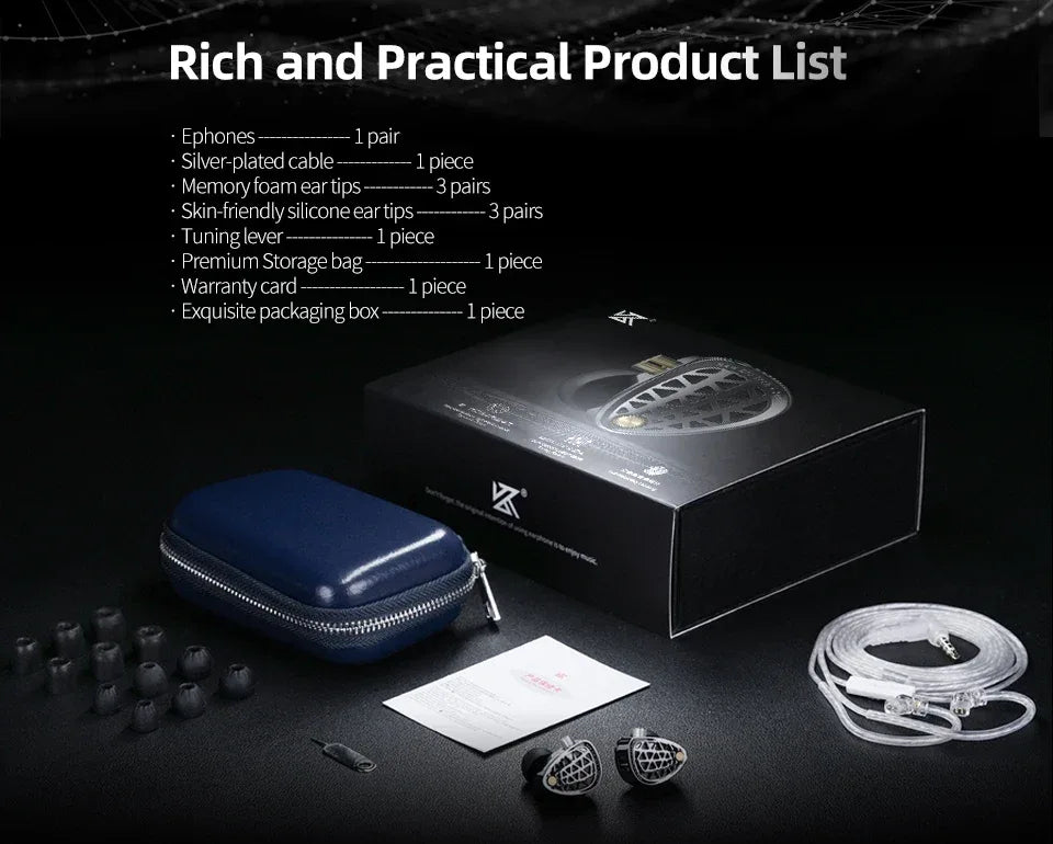 KZ Zenith Tunable HiFi Dynamic Driver IEM Earphones | Tidesmit Tidesmit