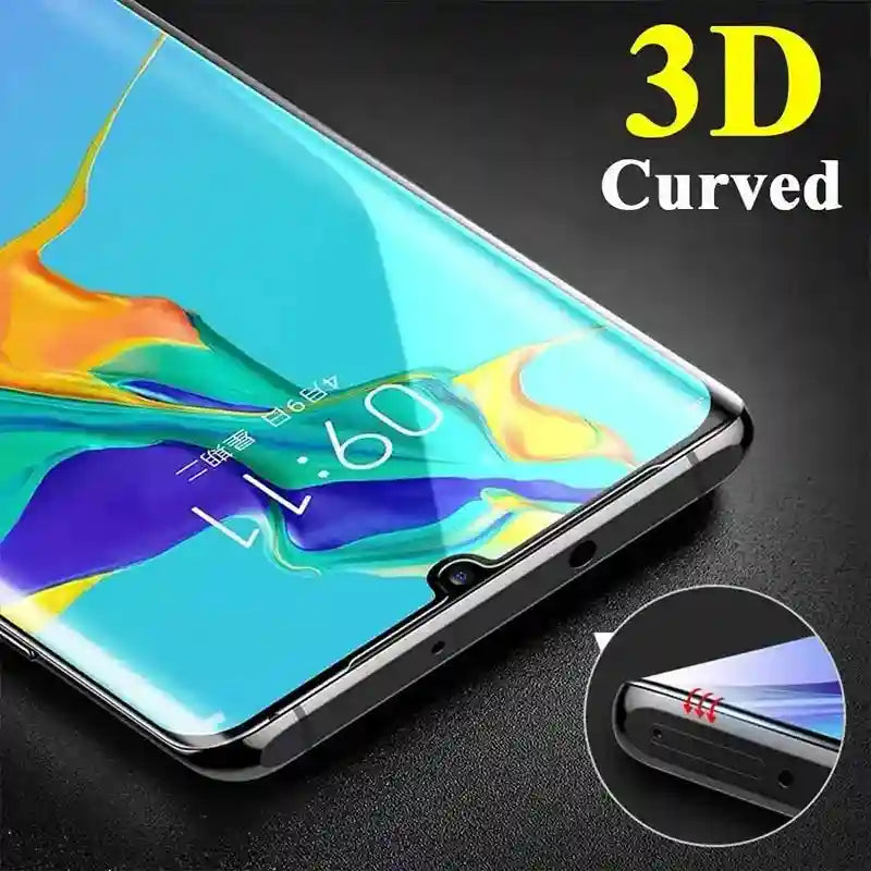 Huawei P30 Pro Screen Protector - 3D Curved Tempered Glass 3-Pack AE Tidesmit