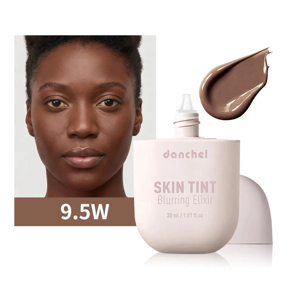Tidesmit Skin Tint Blurring Elixir Foundation texture close-up showing hydrating long-lasting pore-blurring coverage