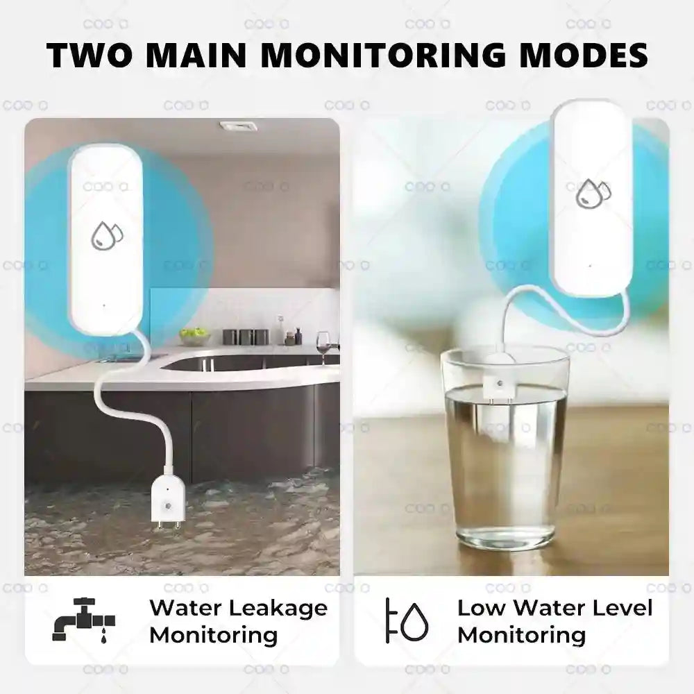 ZigBee Water Leak Sensor: Smart Flood Alarm Detector for Home Safety Tidesmit