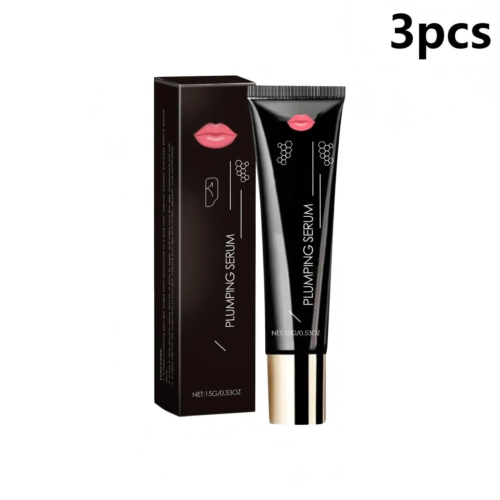 Lip Plumping Serum – Hydrating Volumizing Formula by Tidesmit Lip Care 3pcs Tidesmit