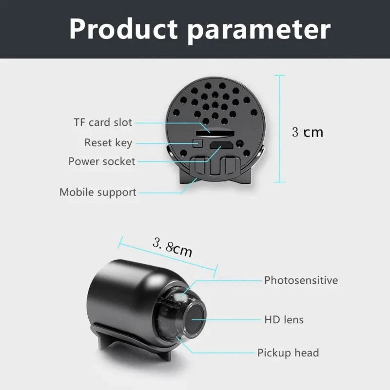 New X5 Mini Camera 1080P Clear Night Vision Lightweight Portable Premium Cams Motion Detection Wireless Surveillance Camera