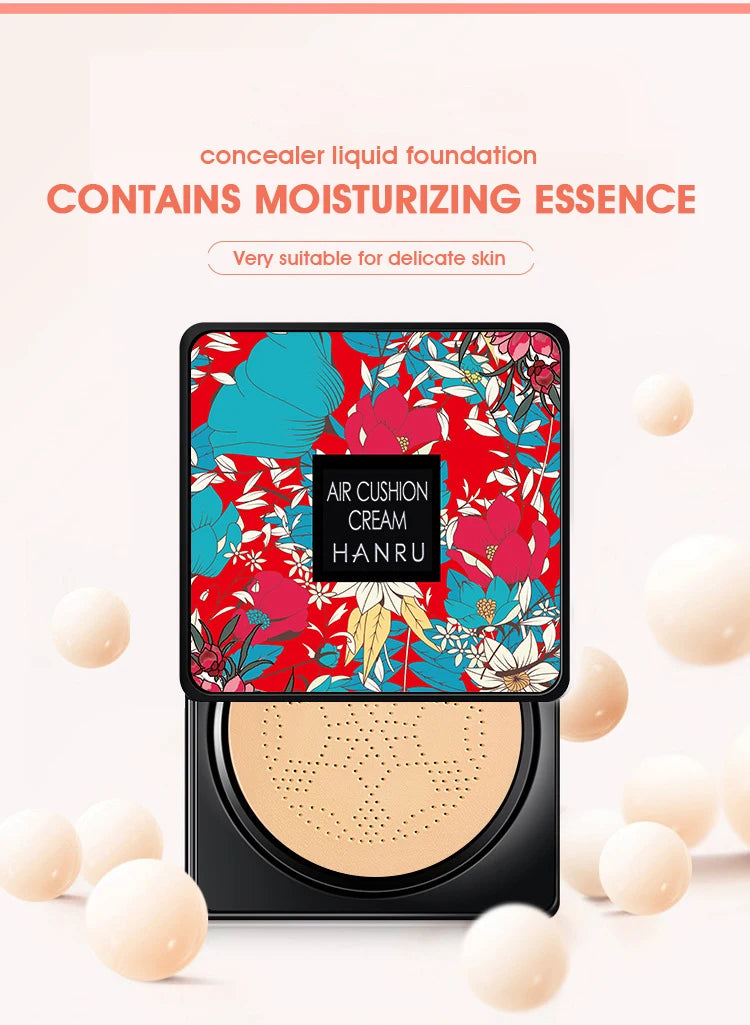 Tidesmit mushroom air cushion BB cream for moisturizing face makeup coverage and nourishing skin finish detail view